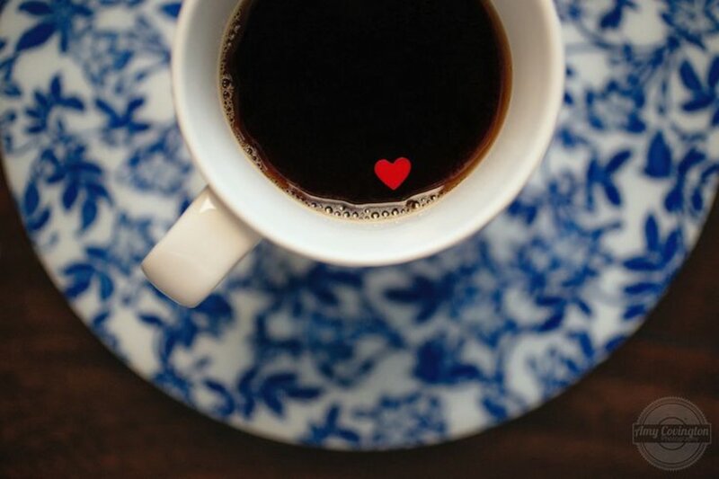 Coffee Cup on Saucer — Blue