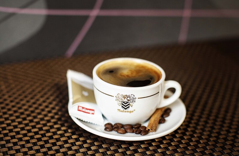 Coffee Cup on Saucer — Brown, Calm, Photograph, Coffee Beans, Cinnamon Stick
