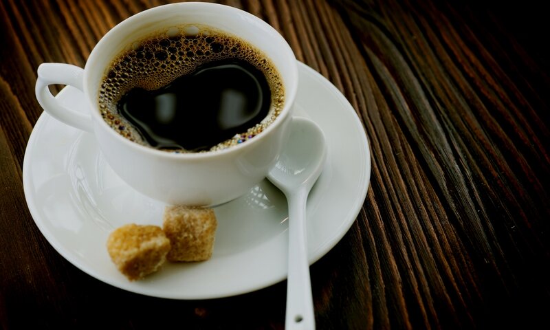 Coffee Cup on Saucer — Brown, Calm, Photograph, Spoon