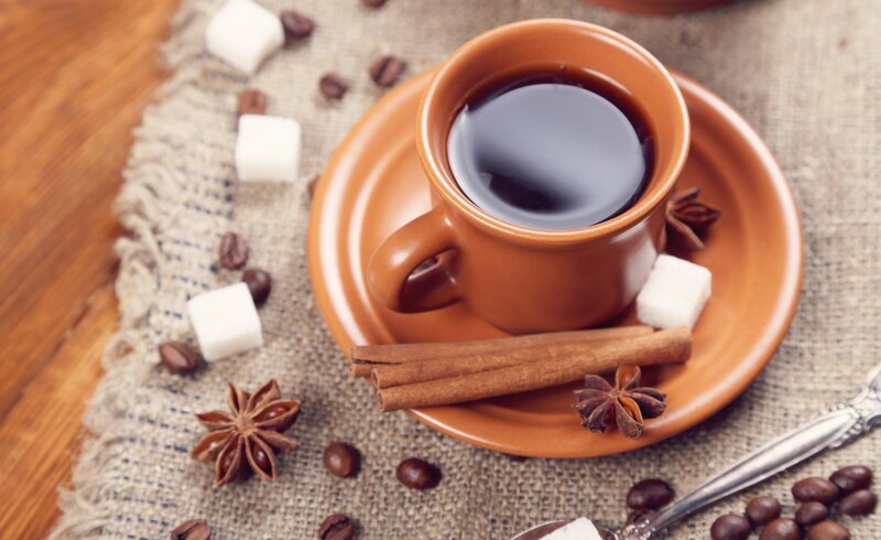 Coffee Cup on Saucer — Brown, Cozy