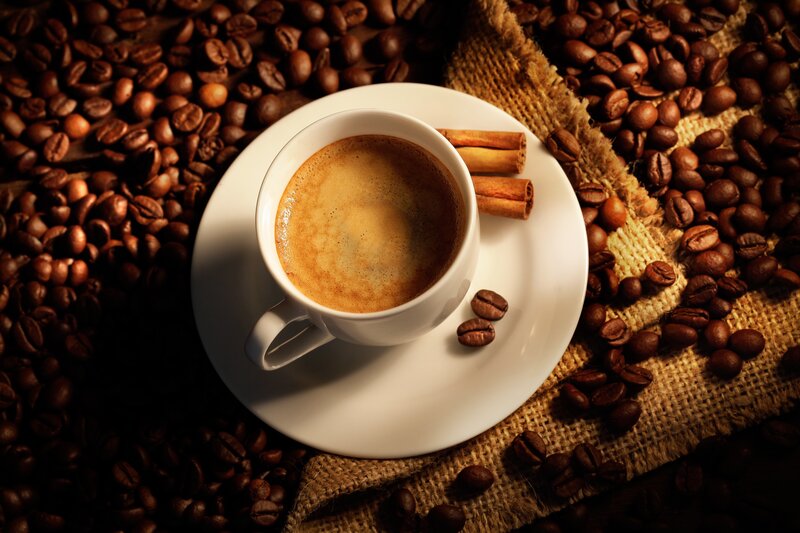 Coffee Cup on Saucer — Brown, Warm, Photograph
