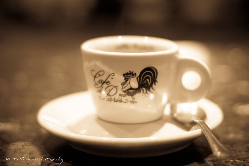 Coffee Cup on Saucer — Brown, Warm