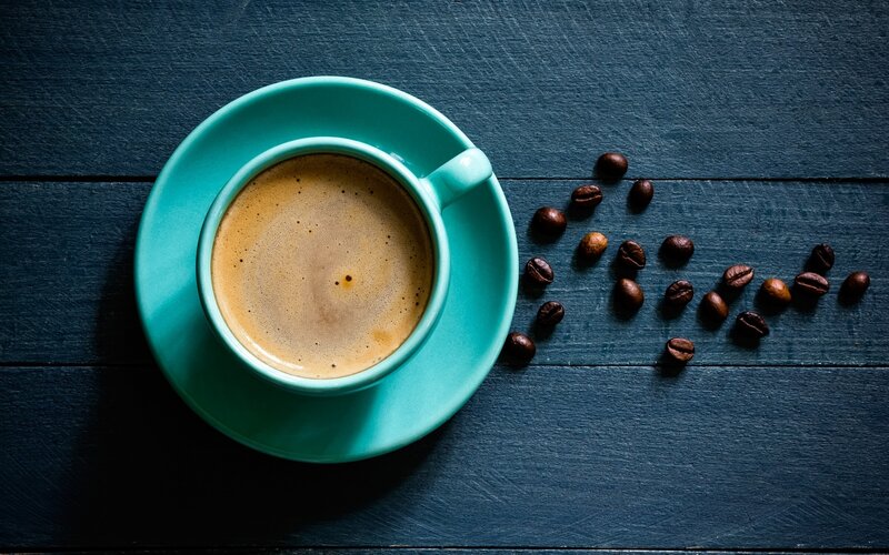 Coffee Cup on Saucer — Teal, Calm