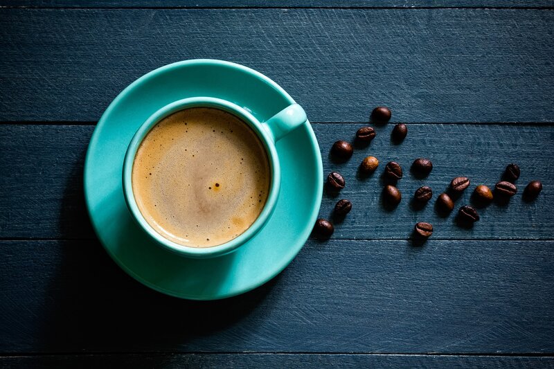Coffee Cup on Saucer — Teal