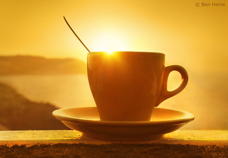 Coffee Cup on Saucer — Yellow