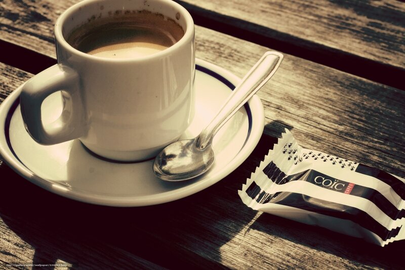 Coffee Cup on Table — Brown, Calm, Morning, Photograph, Saucer, Spoon