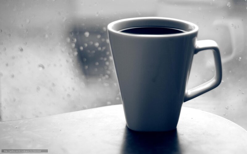 Coffee Cup on Table — Gray, Calm