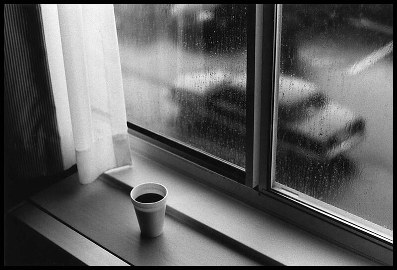 Coffee Cup on Windowsill — Black