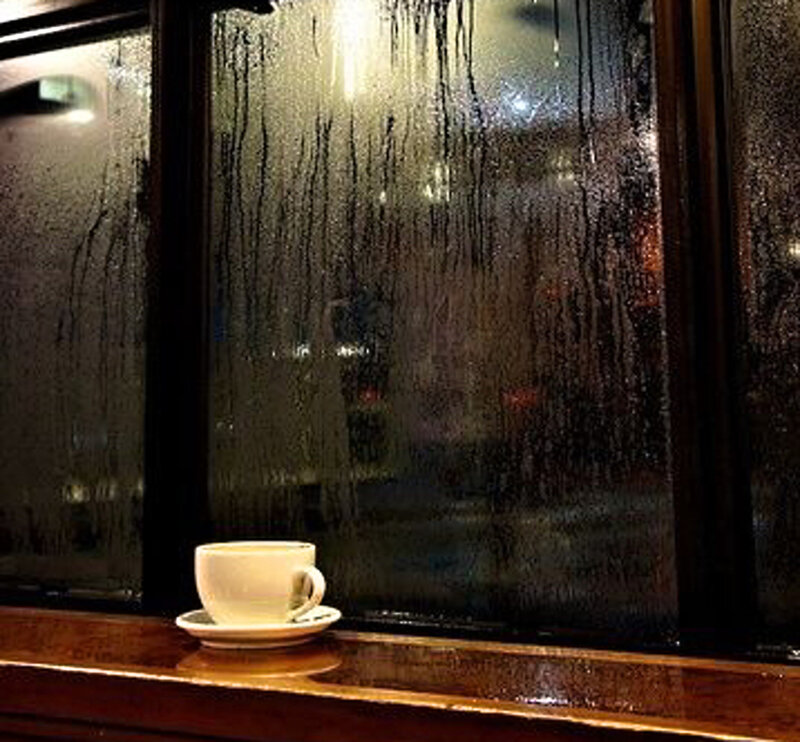 Coffee Cup on Windowsill — Brown, Calm