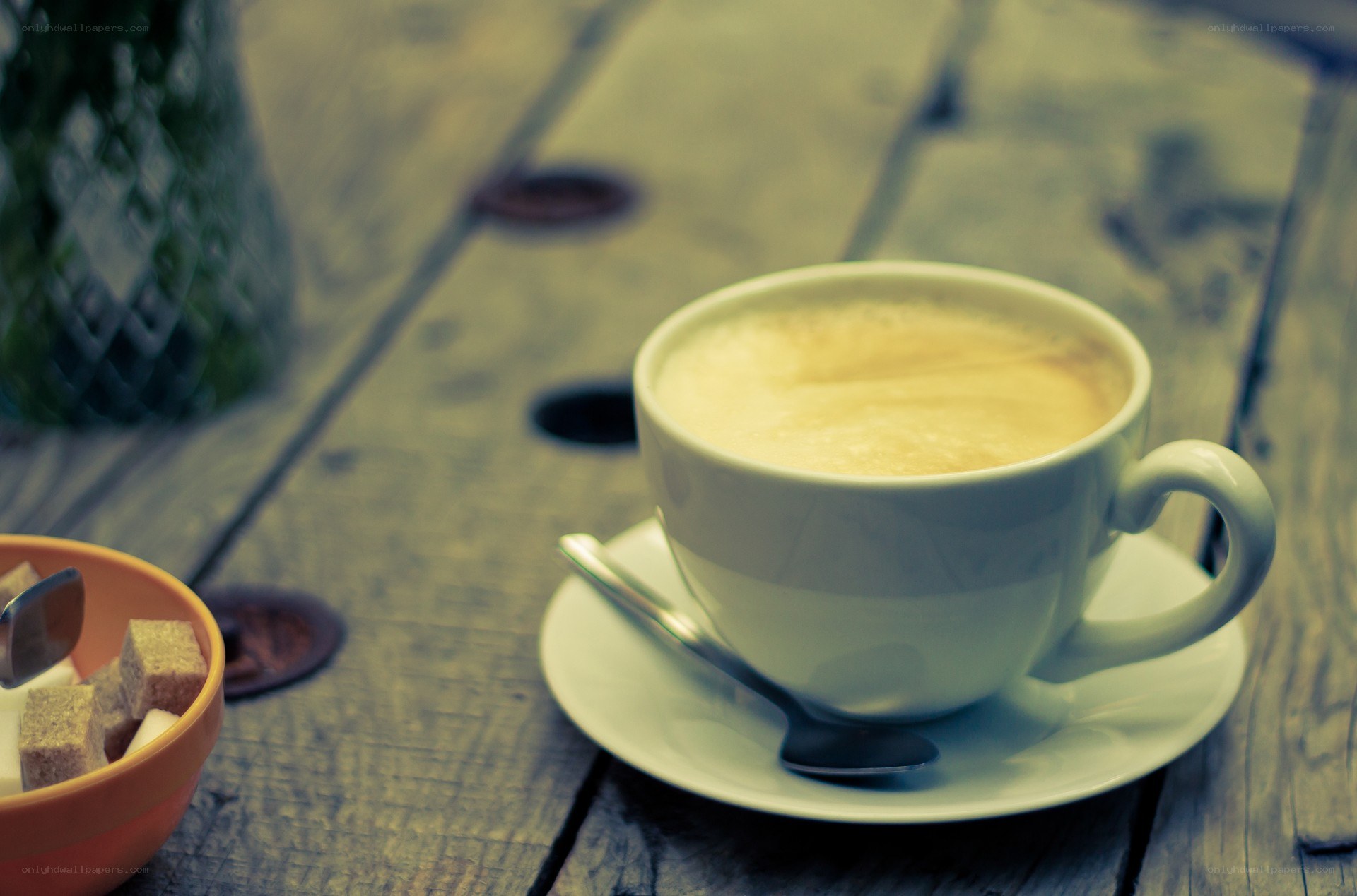 coffee cup on wooden table