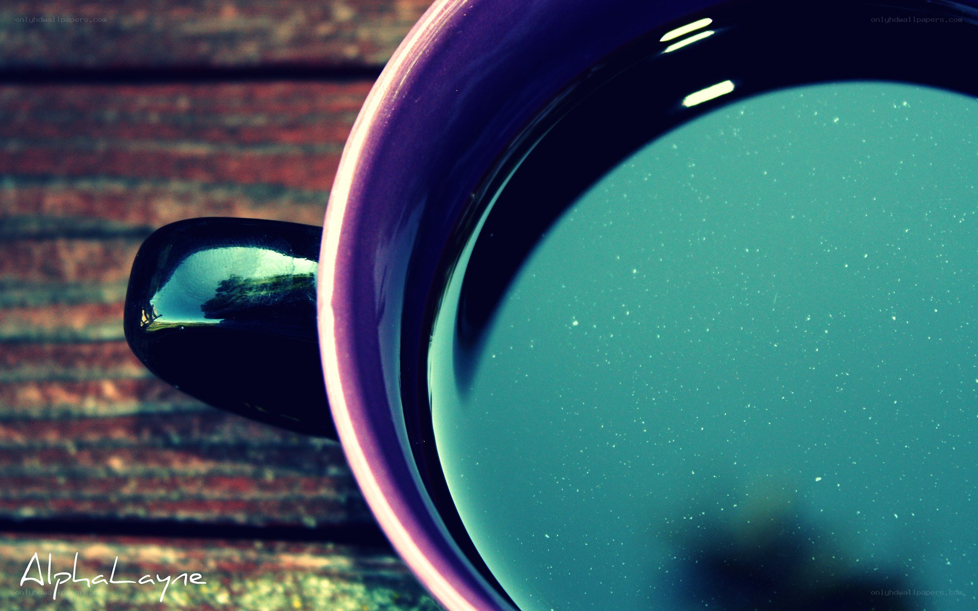 coffee cup on wooden table