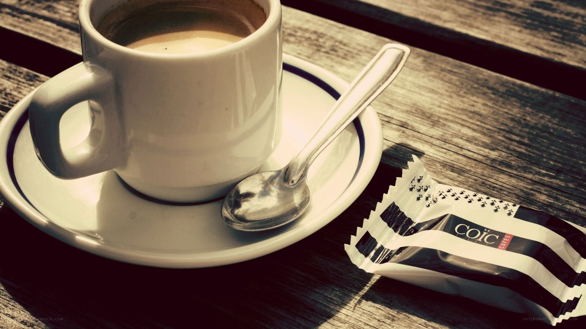 coffee cup on wooden table