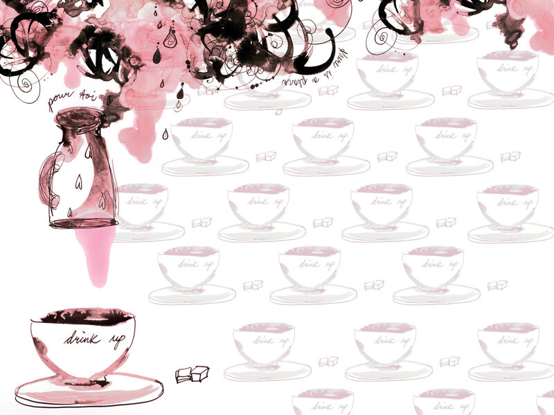 coffee cup pattern illustration