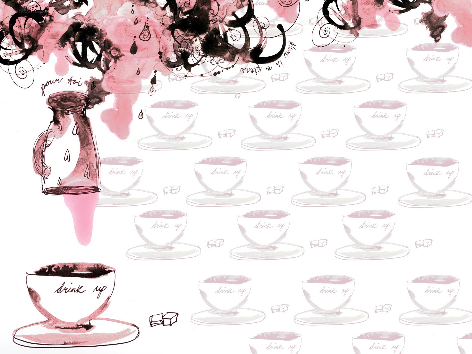 coffee cup pattern illustration