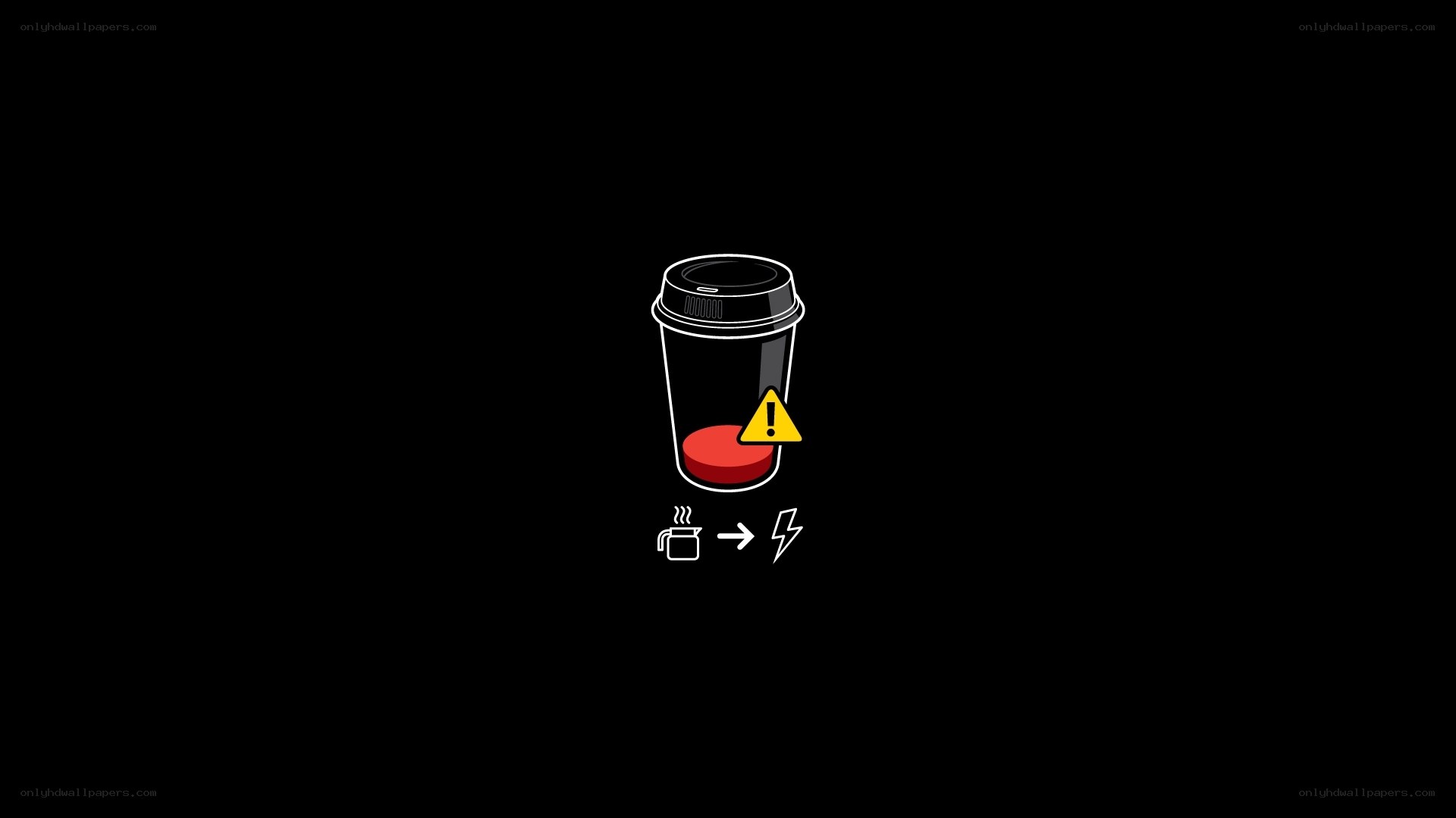 coffee cup warning icon