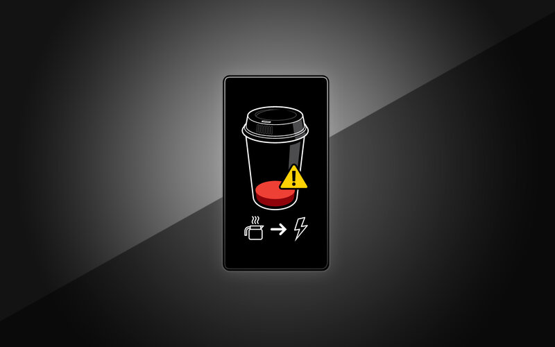 coffee cup warning icon