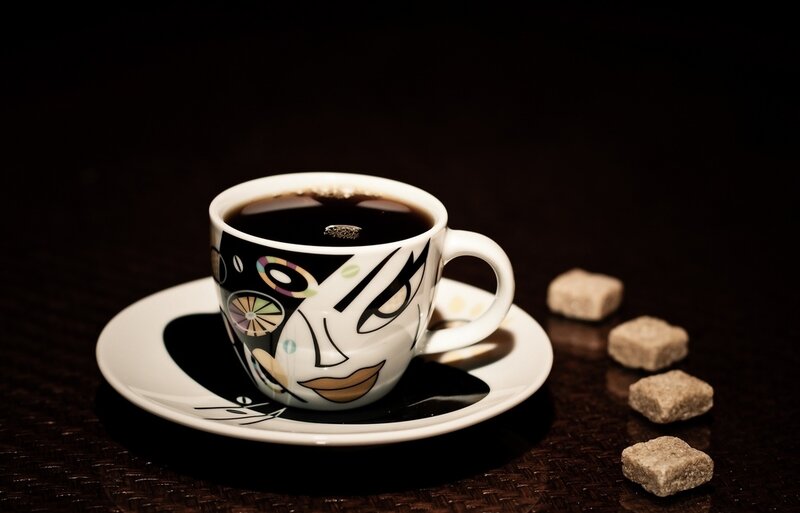 Coffee Cup with Abstract Design
