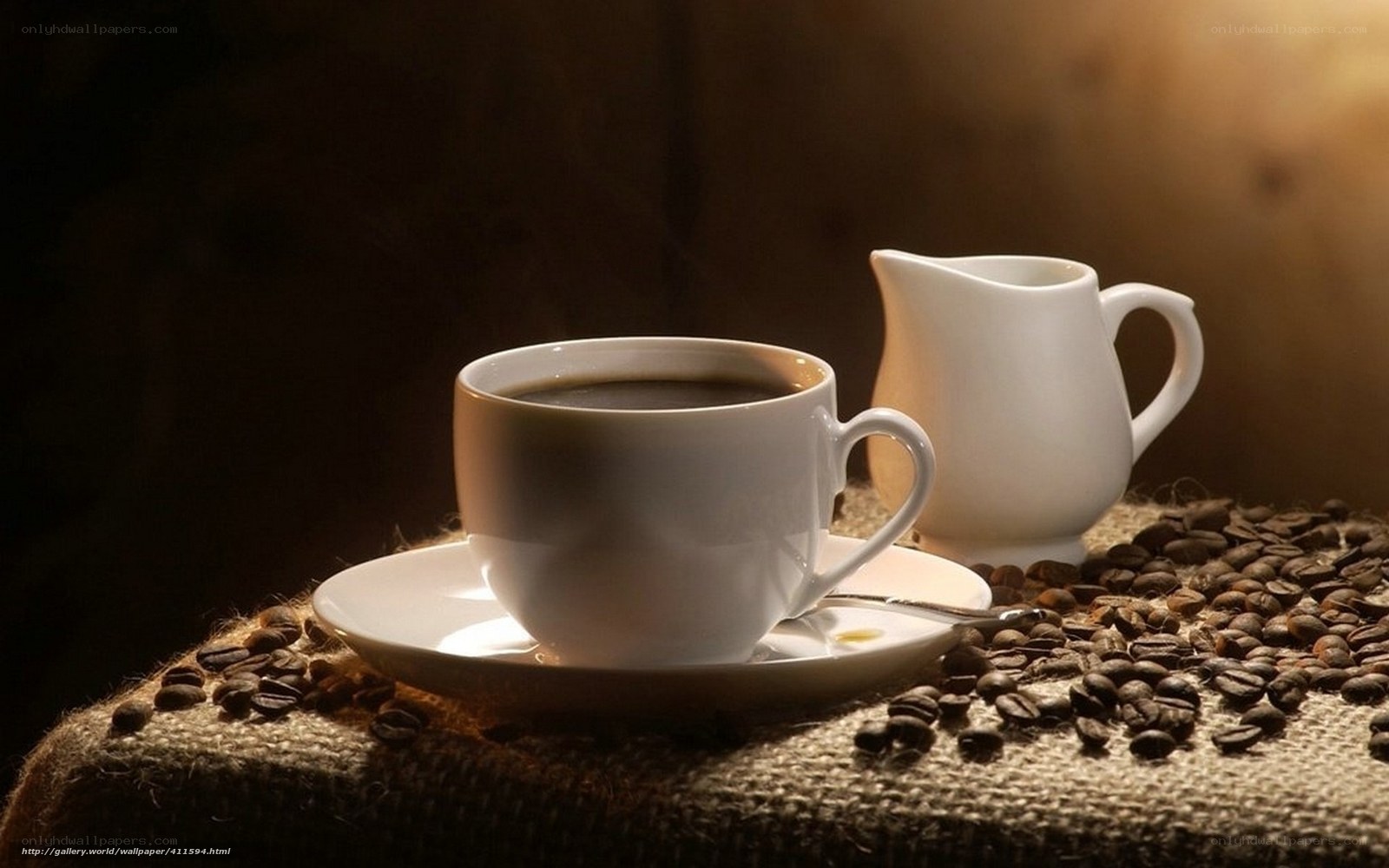 coffee cup with beans