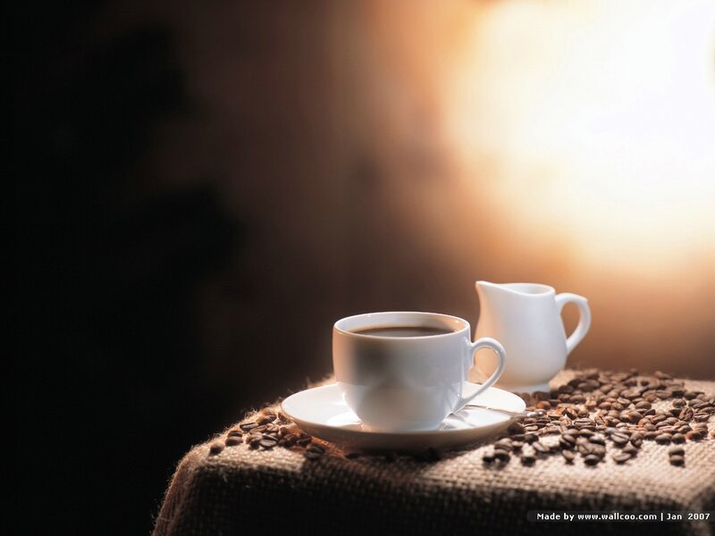 coffee cup with beans