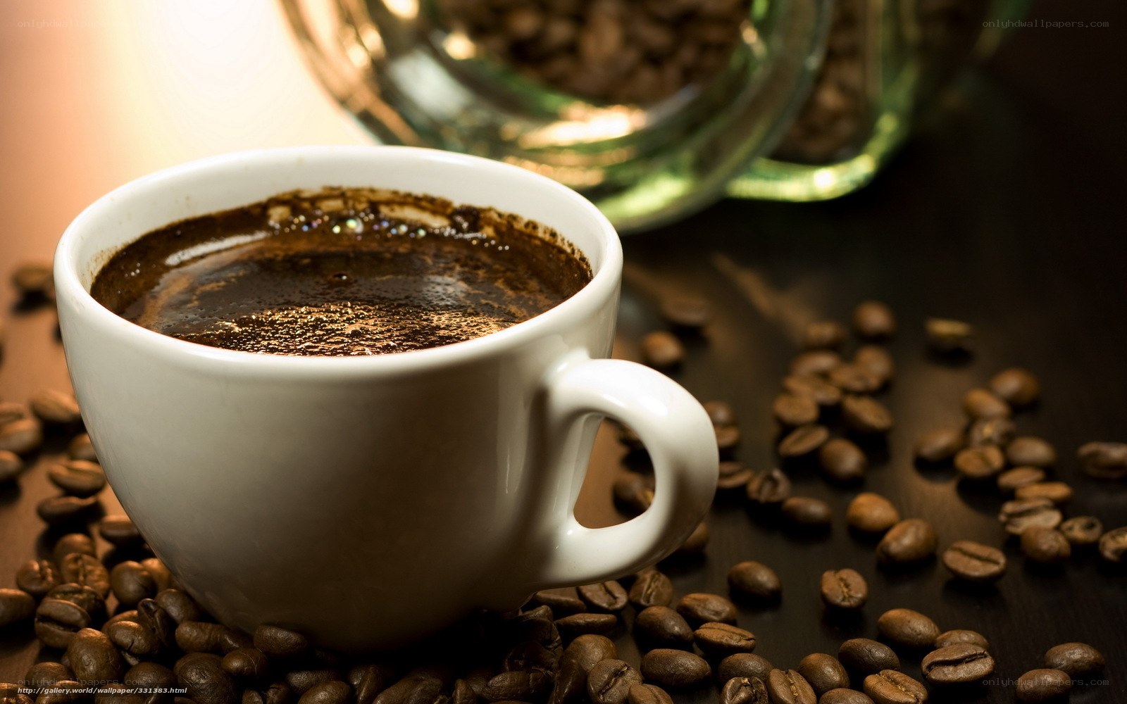coffee cup with beans