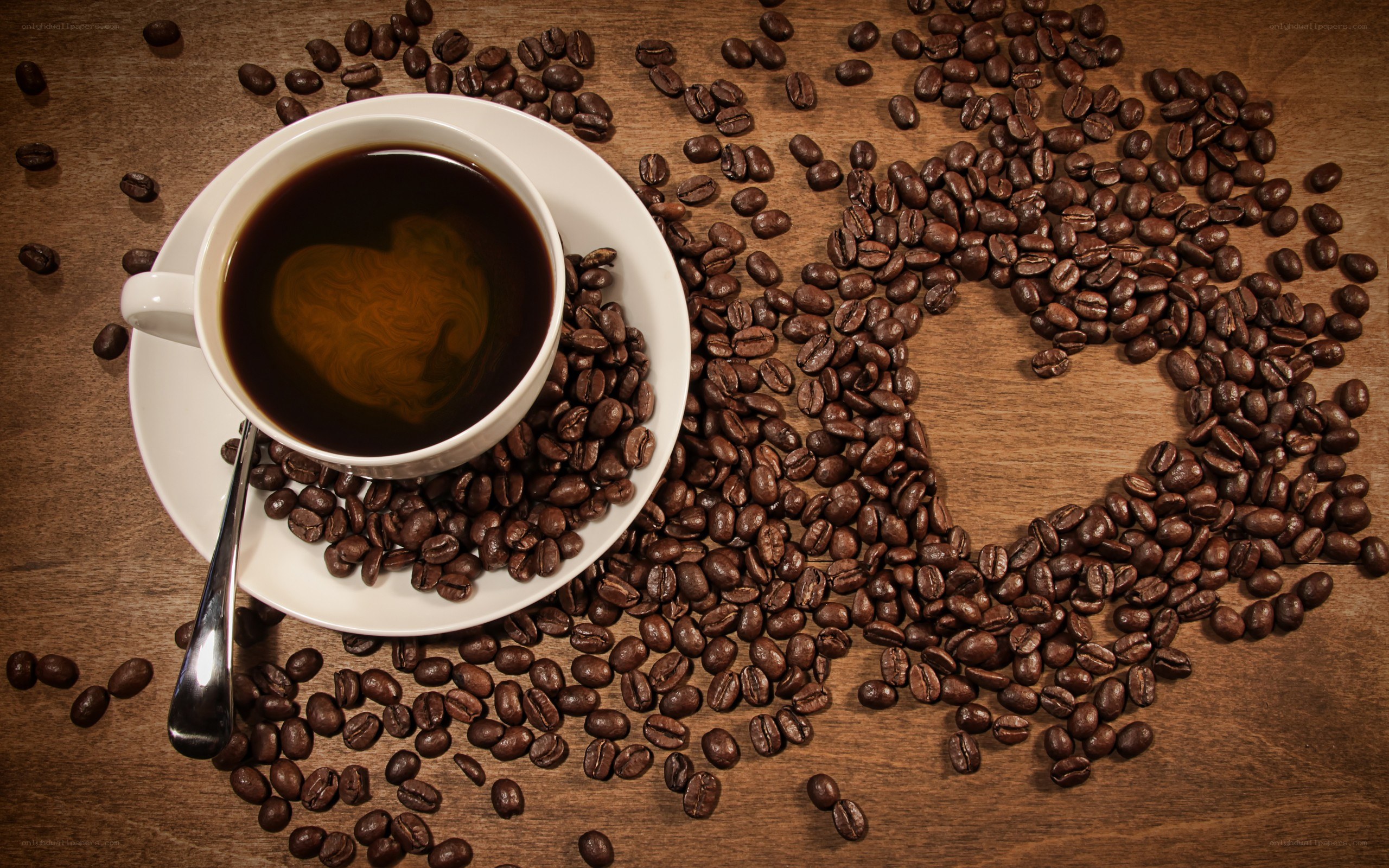 coffee cup with beans