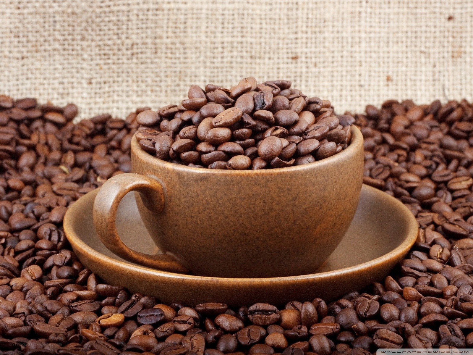coffee cup with beans