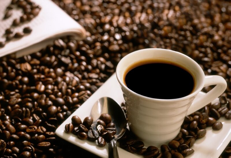 coffee cup with beans