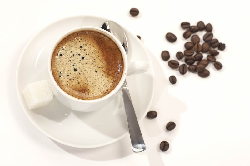 coffee cup with beans