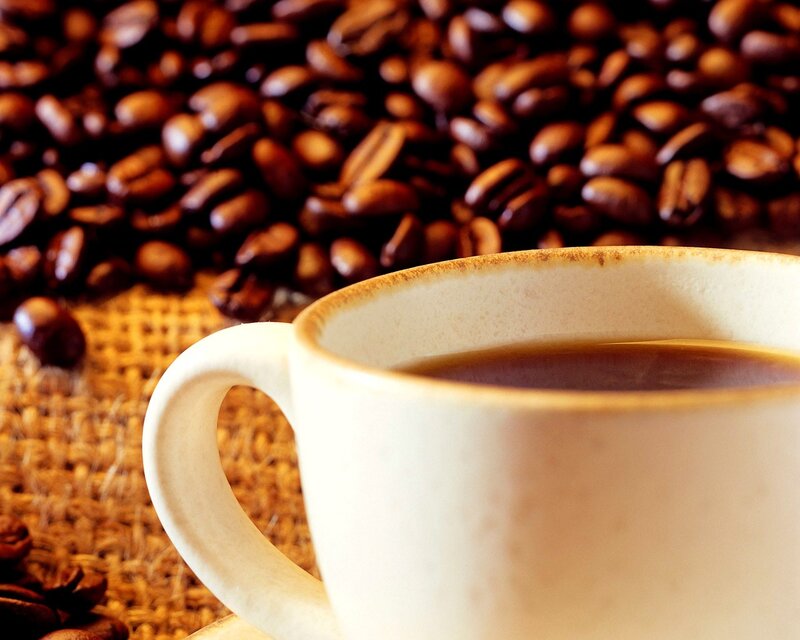 Coffee Cup with Beans — Warm