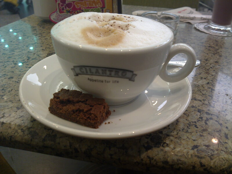 Coffee Cup with Brownie