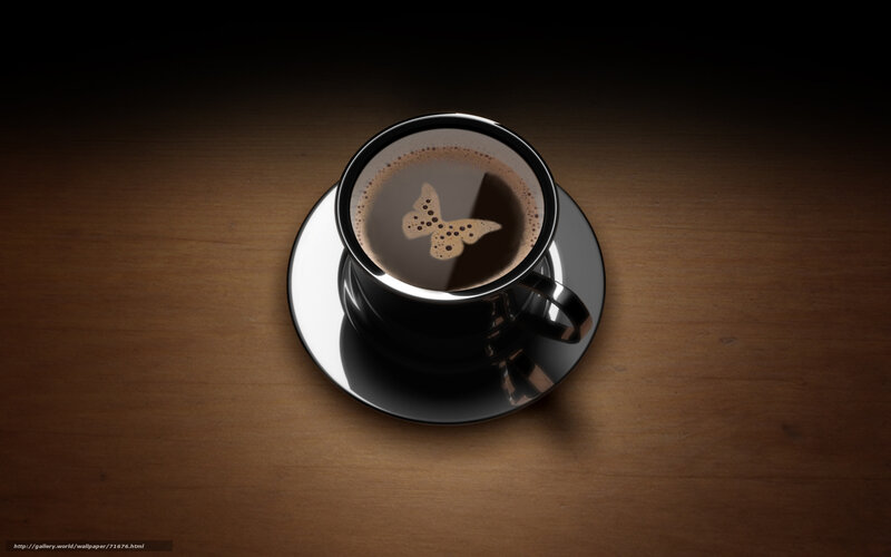 coffee cup with butterfly foam