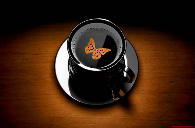 Coffee Cup with Butterfly