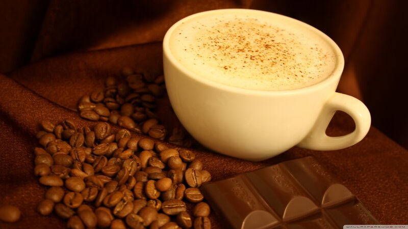 Coffee Cup with Chocolate — Brown, Warm