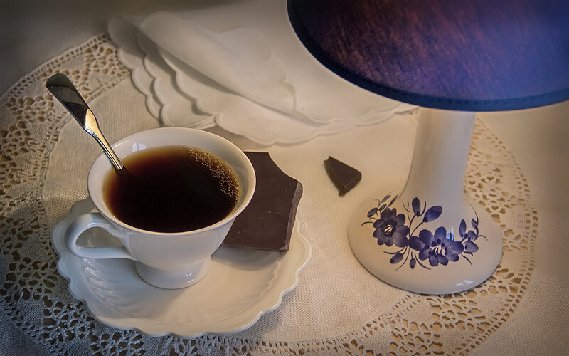 Coffee Cup with Chocolate — White, Cozy
