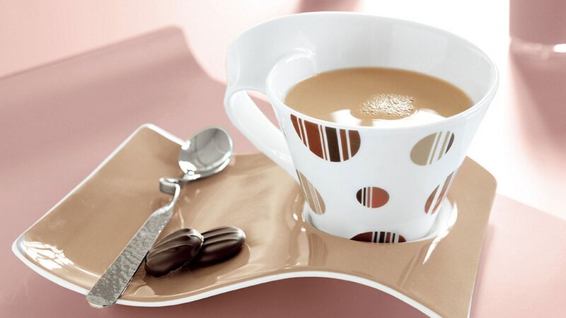 coffee cup with chocolates