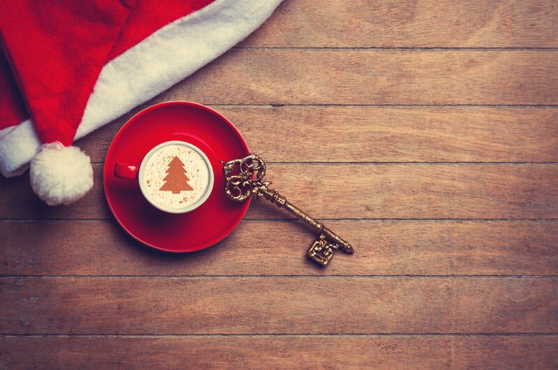 Coffee Cup with Christmas Tree
