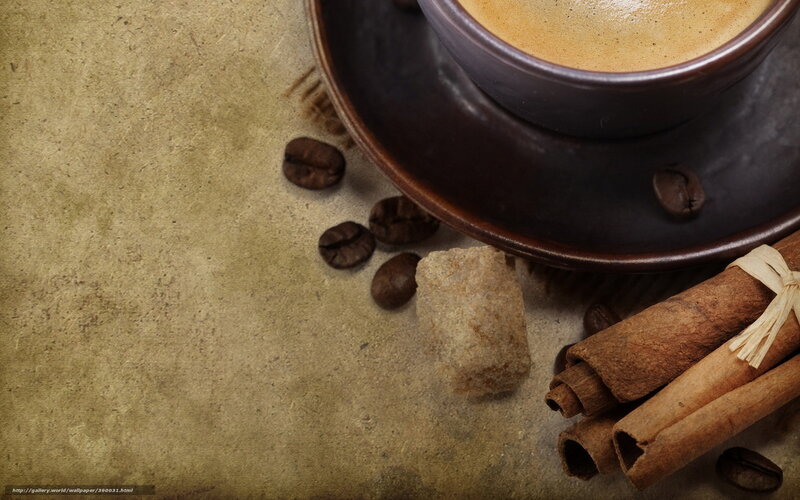 Coffee Cup with Cinnamon Sticks — Brown, Warm, Photograph