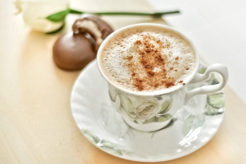 Coffee Cup with Cinnamon — White, Calm