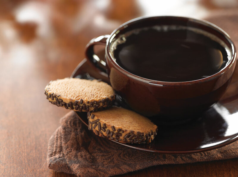 Coffee Cup with Cookies — Brown