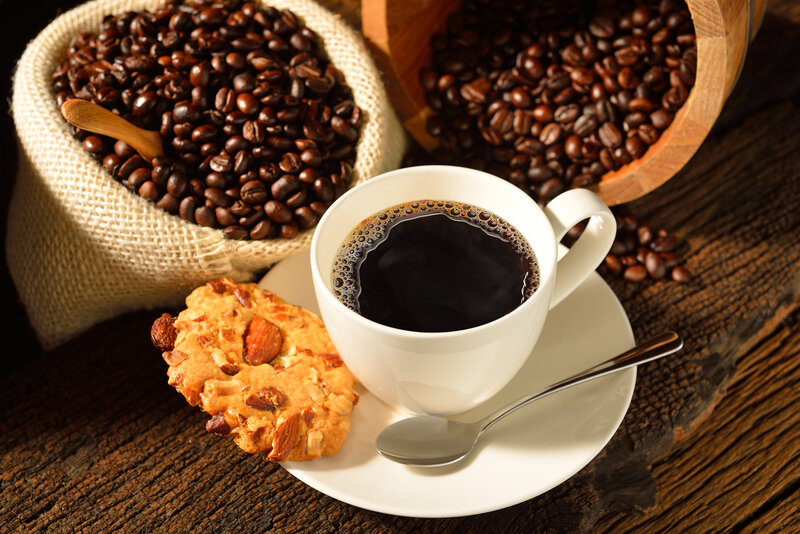 Coffee Cup with Cookies — Brown, Warm