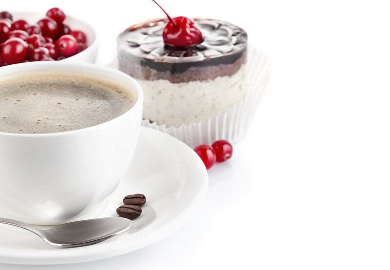 Coffee Cup with Dessert