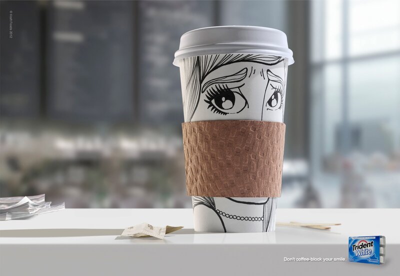 coffee cup with drawn face