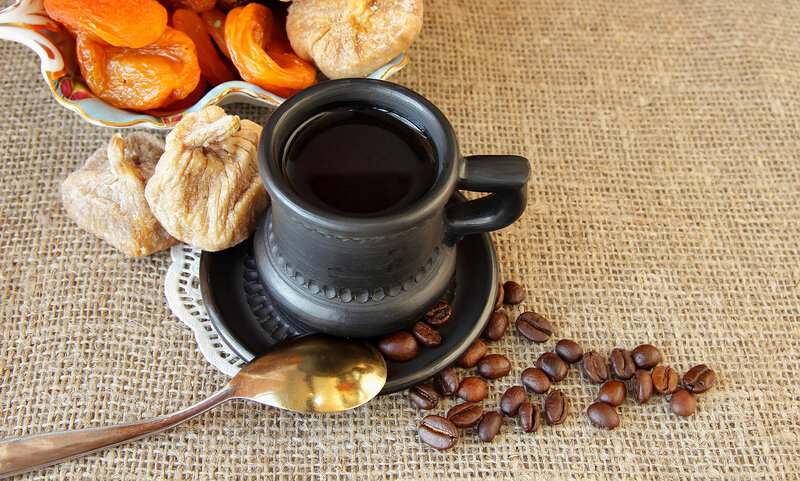 Coffee Cup with Dried Fruit