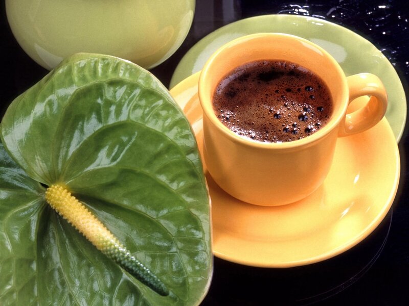 Coffee Cup with Flower