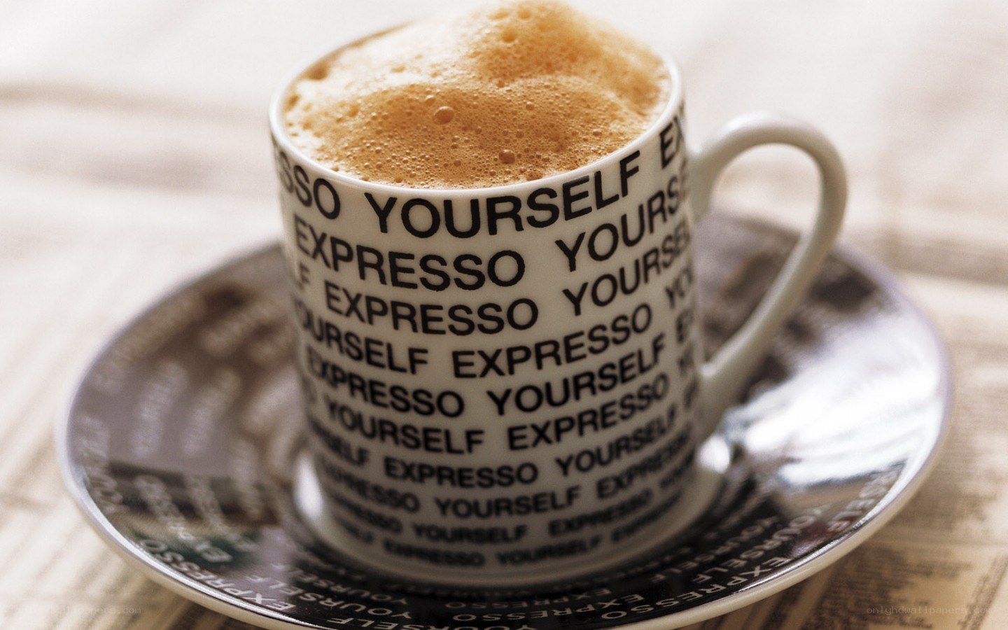 coffee cup with foam