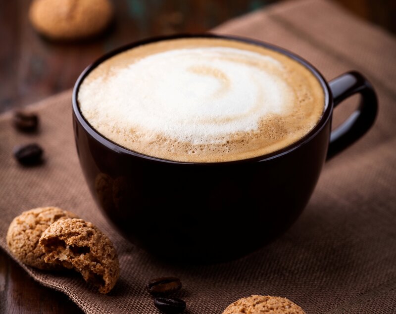 Coffee Cup with Foam — Brown, Cozy