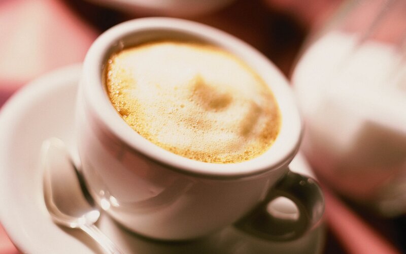 Coffee Cup with Foam — White, Warm