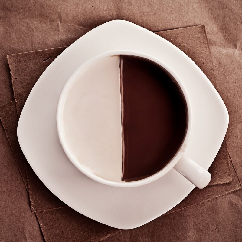 Coffee Cup with Half and Half