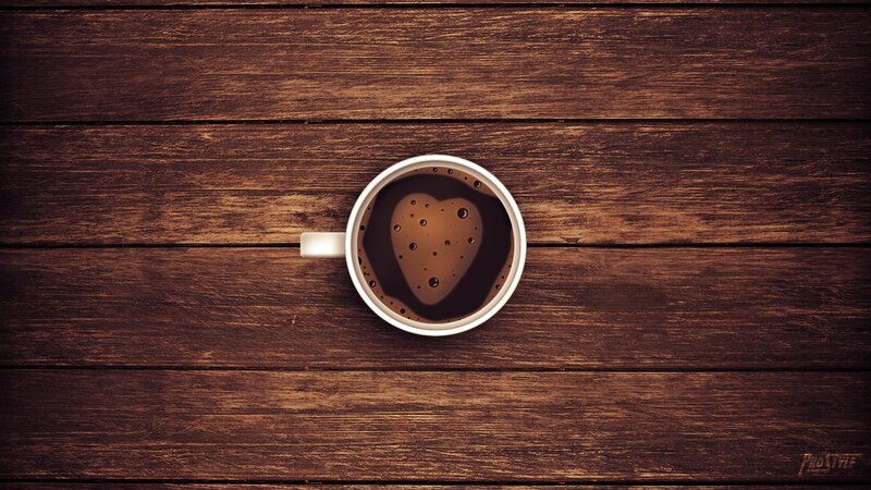 coffee cup with heart foam