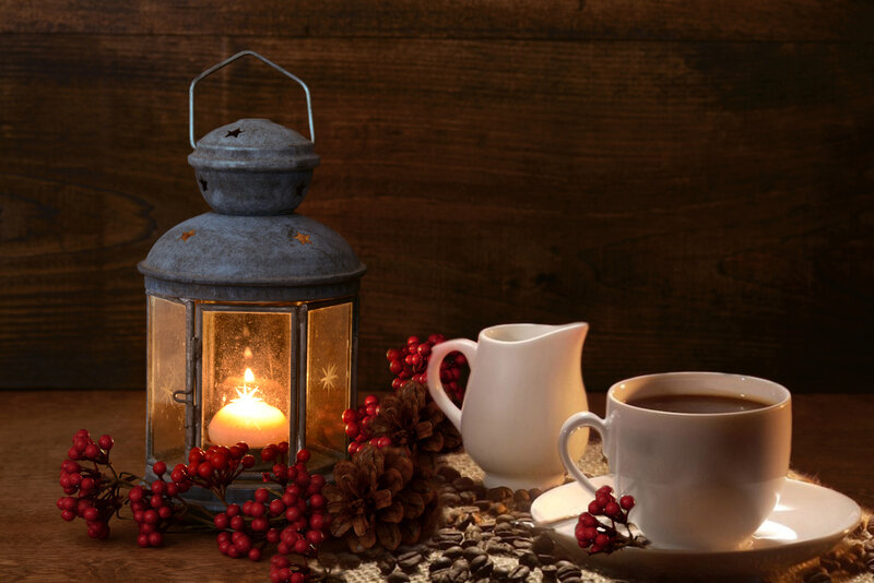 Coffee Cup with Lantern